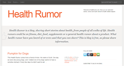 Desktop Screenshot of healthrumor.com