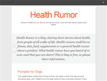 Tablet Screenshot of healthrumor.com